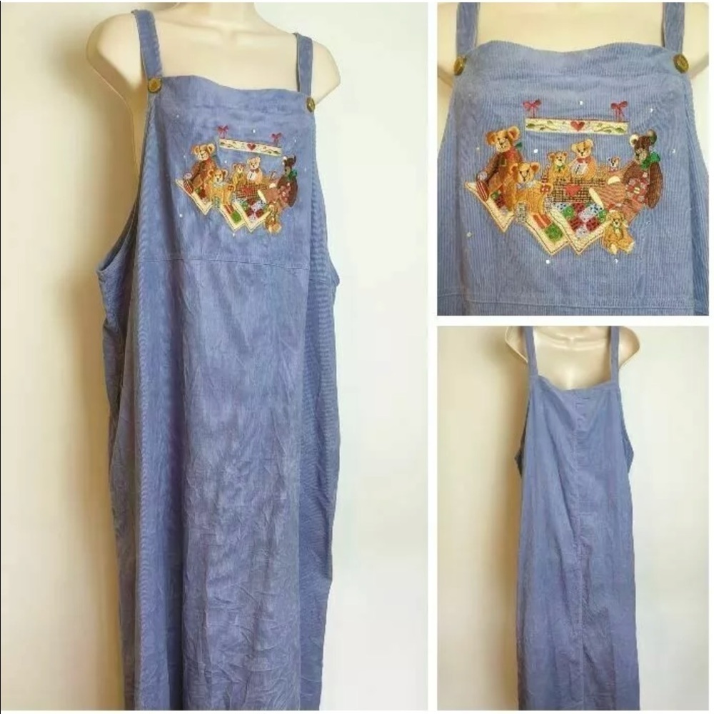 ❤️Quacker Factory Teddy Bear Embroidered Dress‼️
